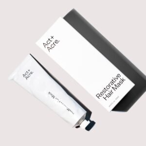 Skincare cream jar on a minimal beige background